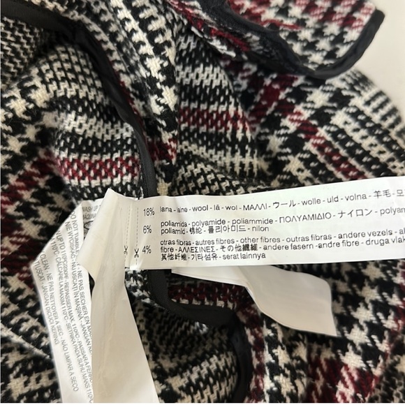 Bershka Wool Blended Plaid long Coat - Picture 7 of 10